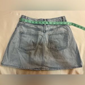 Jean Skirt-Dark blue and light blue